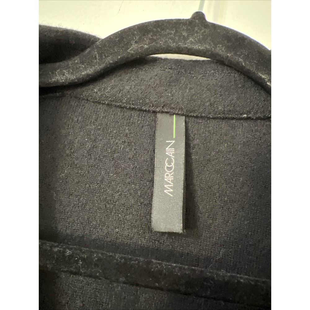 Marc Cain 100% Virgin Wool Black Blazer Jacket Sz N5 Us 8/10 Coat Cardigan - Picture 2 of 7